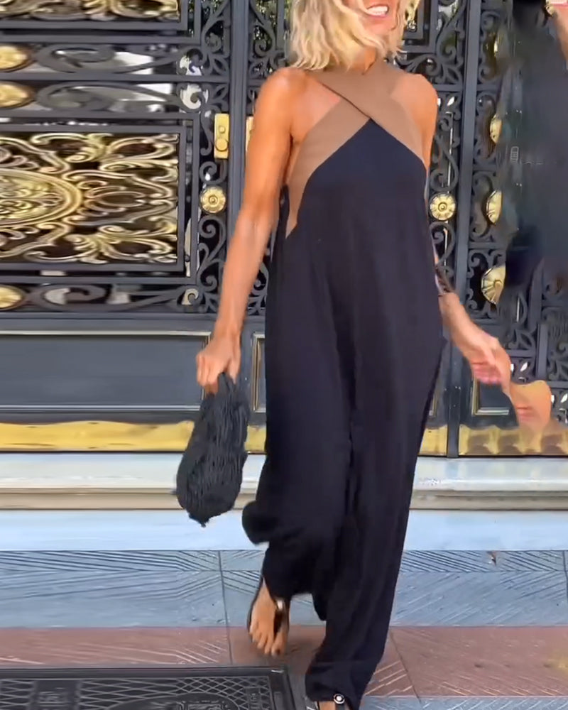 SIENNA | Robe Élégante avec Dos Exposé et Col à la Mode