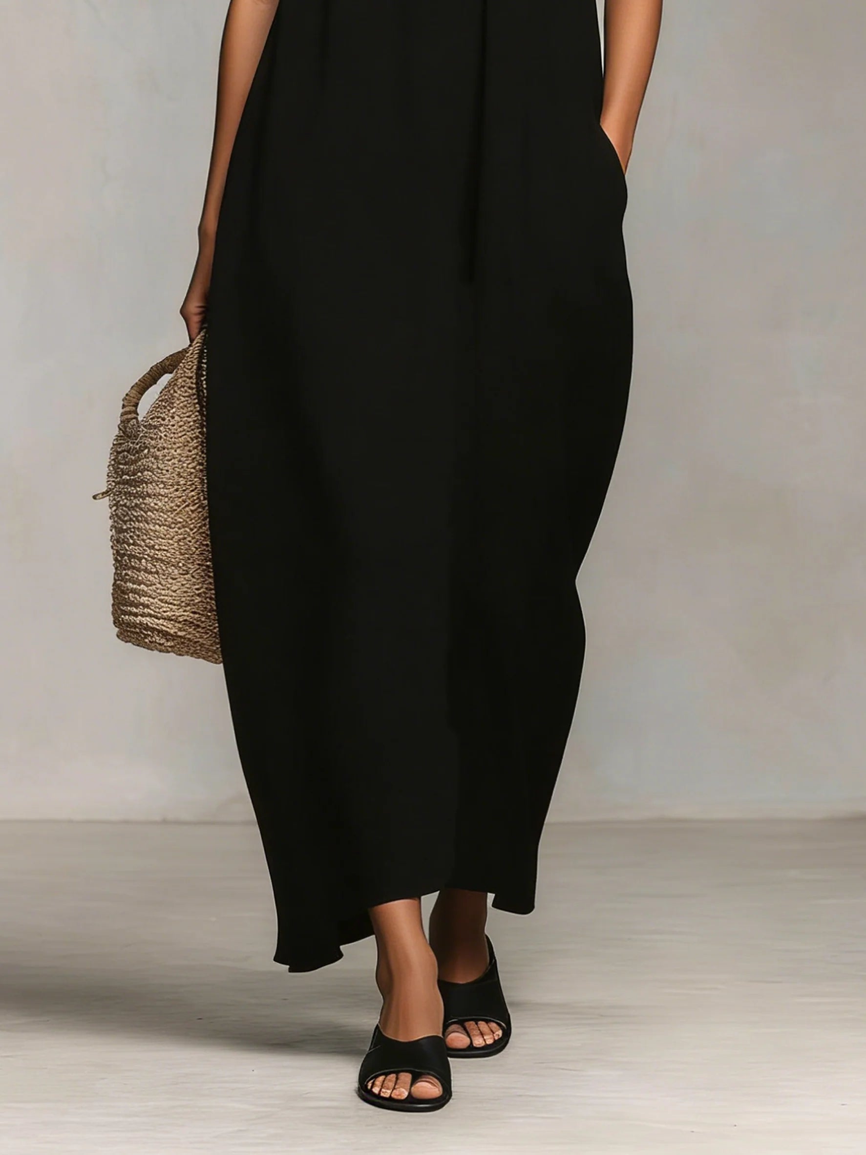 Mirelle | Robe Maxi avec Blocs de Couleur et Bretelles Spaghetti