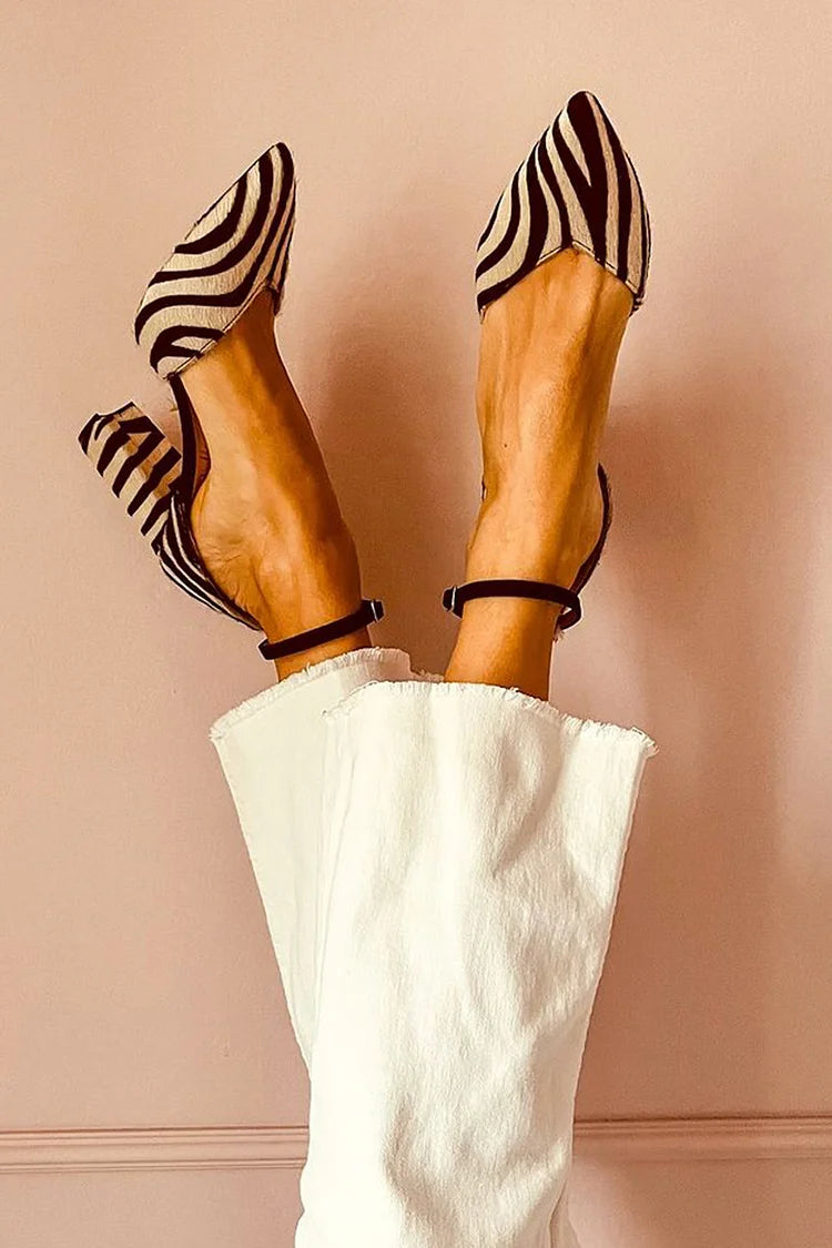 Keren™ | Talons Aiguille avec Imprimé Zebra