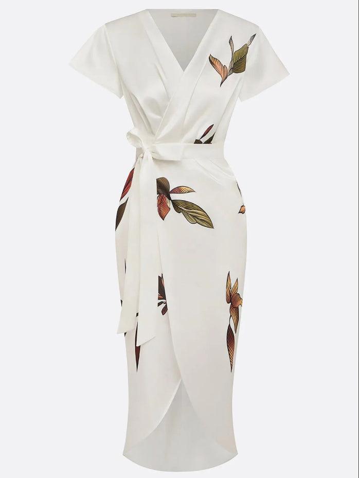 Elin | Robe portefeuille élégante à imprimé floral