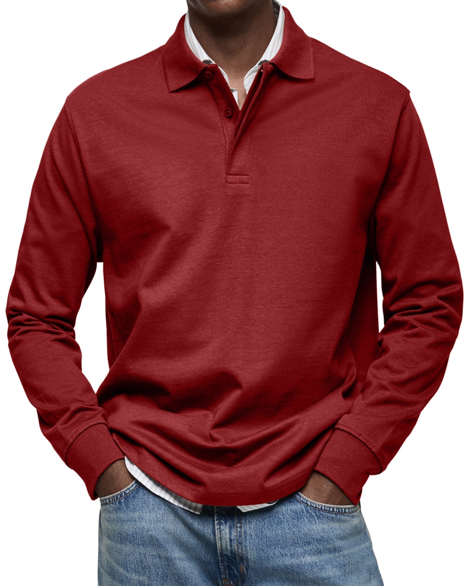 Theo™ | Polo de luxe à manches longues