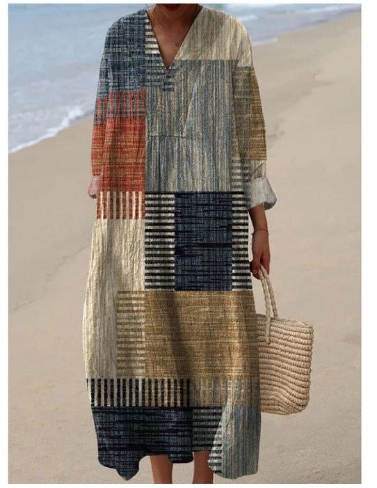 Marie™ | Robe à col rond et imprimé