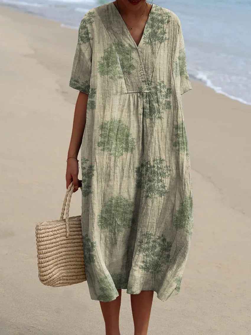 Robe imprimée brise d'été