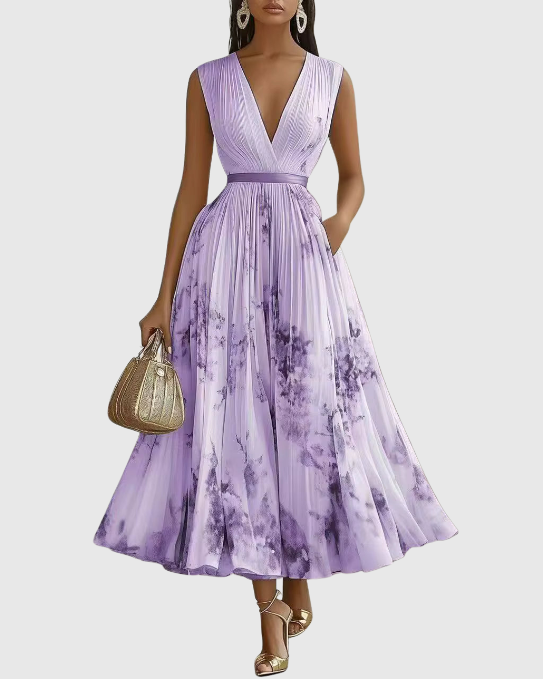 Siena™ | Robe maxi plissée élégante
