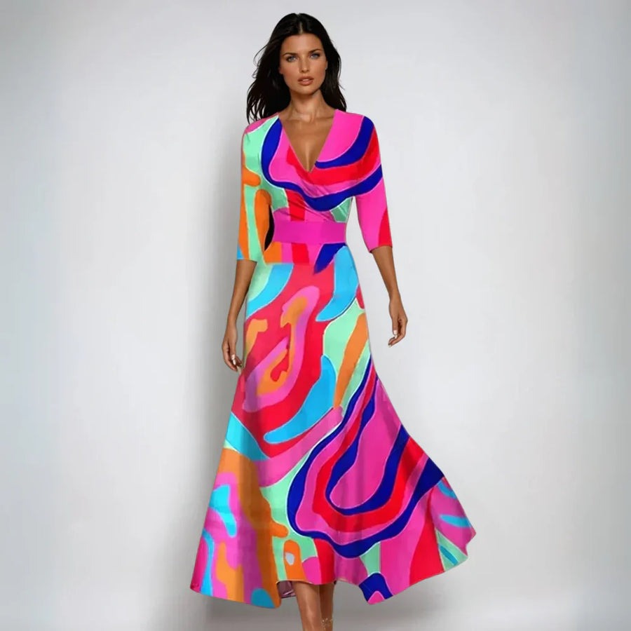 Sanne™ | Robe Confortable à Manches Trois-Quarts