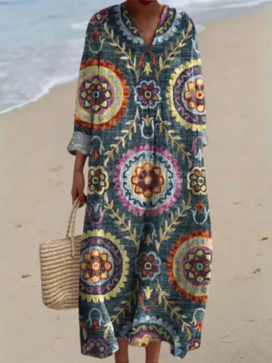 Robe imprimée brise d'été