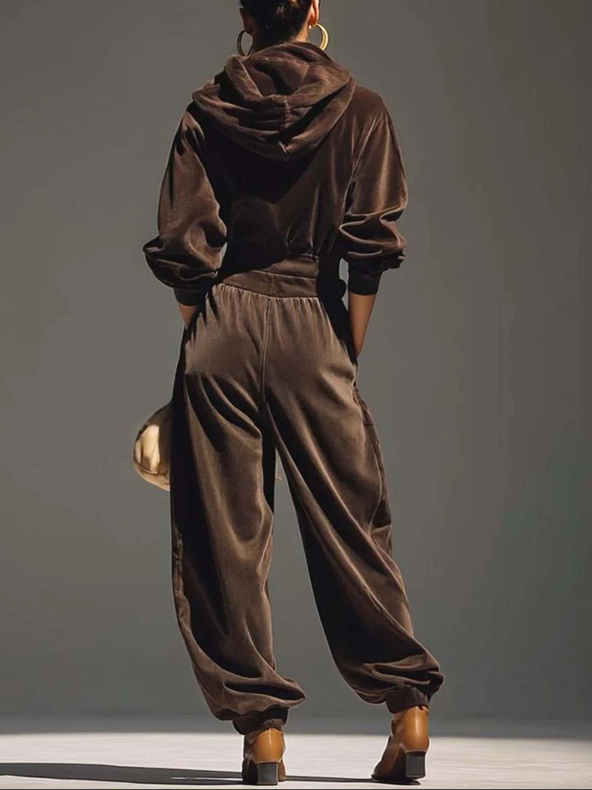 Solenne – ensemble en velours loose