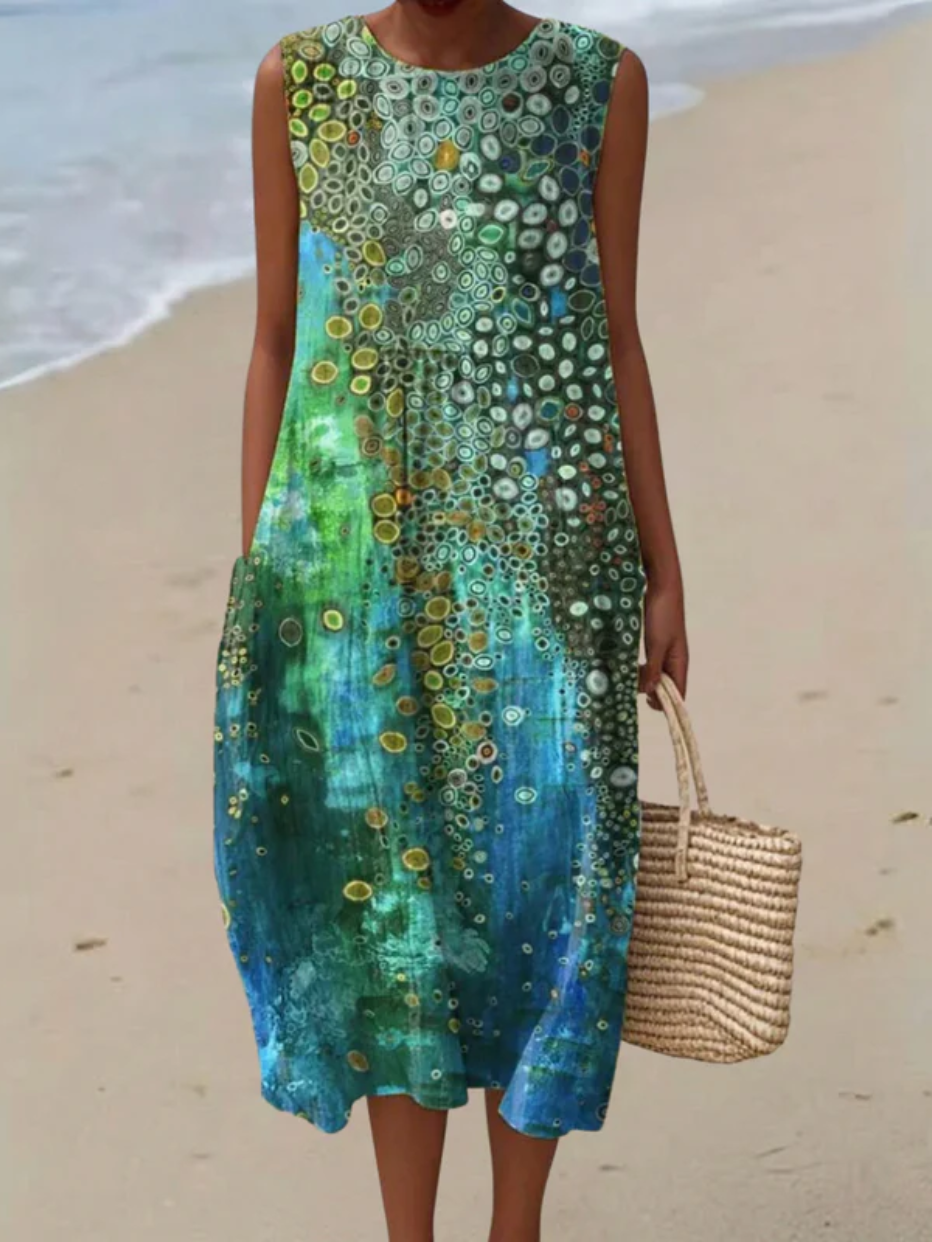 Robe imprimée brise d'été