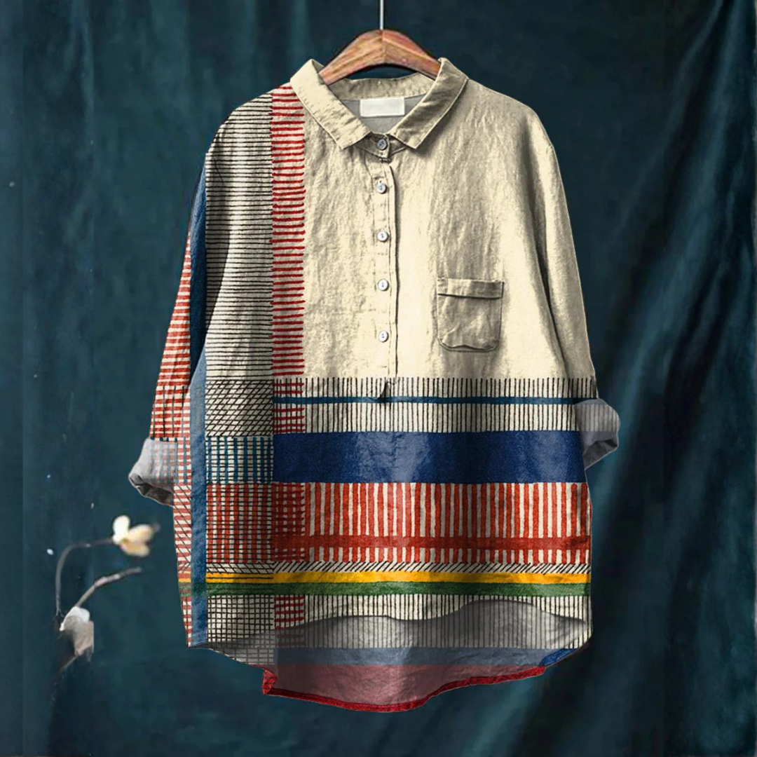 Isolde™ | Blouse en Lin Exclusive avec Imprimé