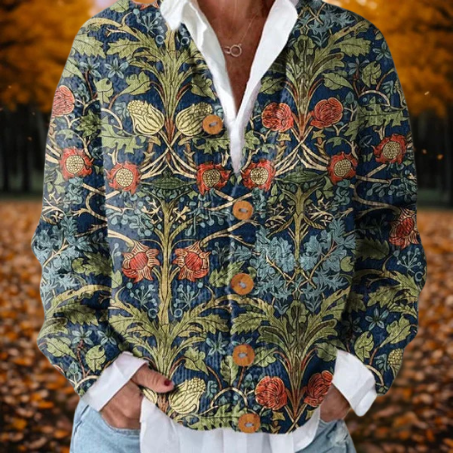 Jaimy™ | Gilet vintage en maille à imprimé fleuri