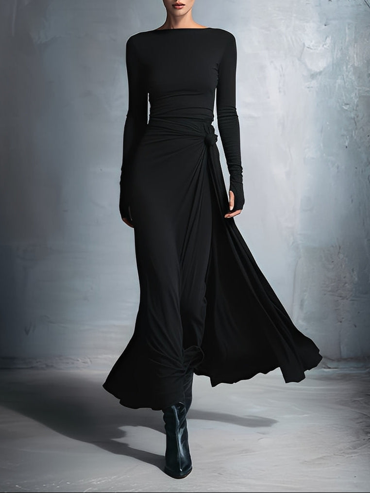 Nyama™ | Robe maxi avec nœud latéral