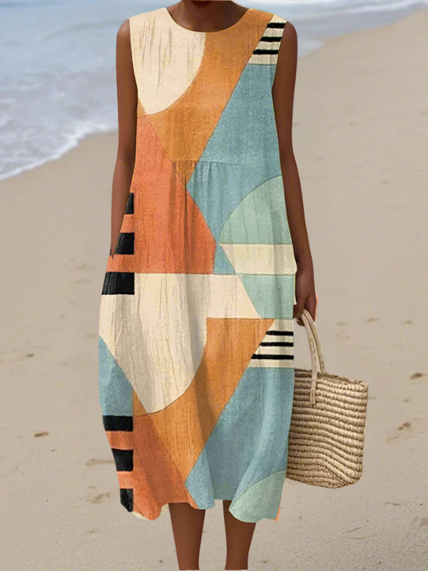 Iris™ | Robe midi géométrique