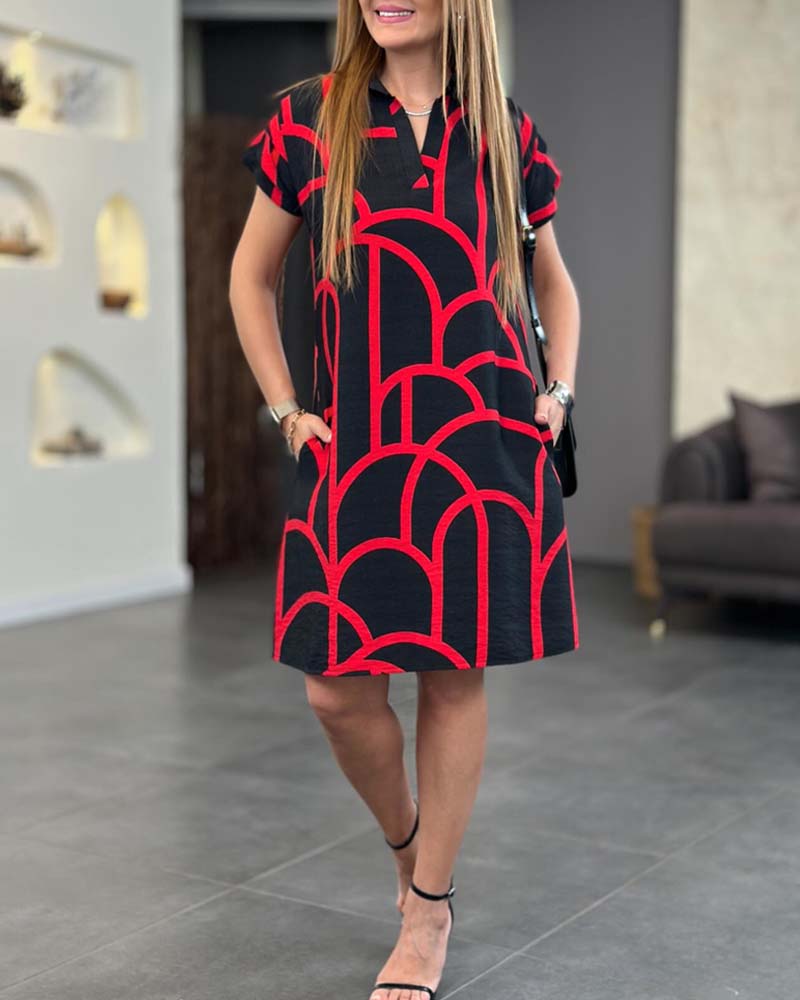 Vittoria | Robe Midi Élégante à Manches Courtes