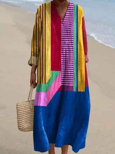 Robe imprimée brise d'été