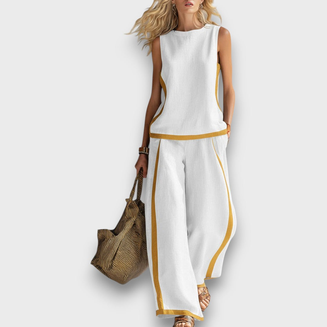 AURENE | ENSEMBLE EN LIN DE DEUX PIÈCES