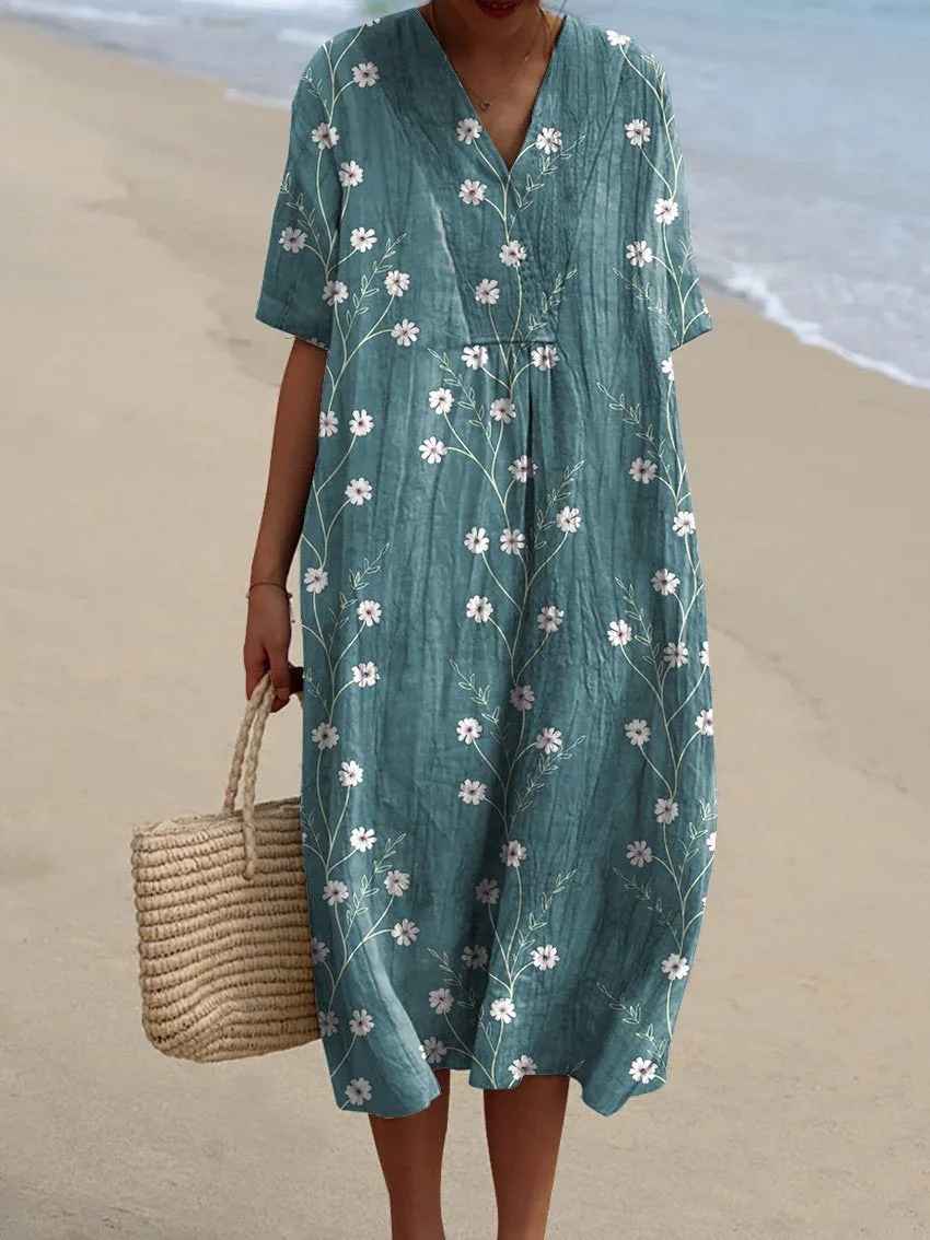 Robe imprimée brise d'été