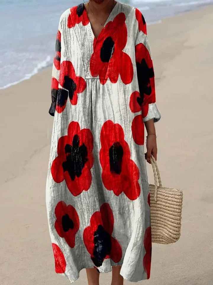 Robe imprimée brise d'été