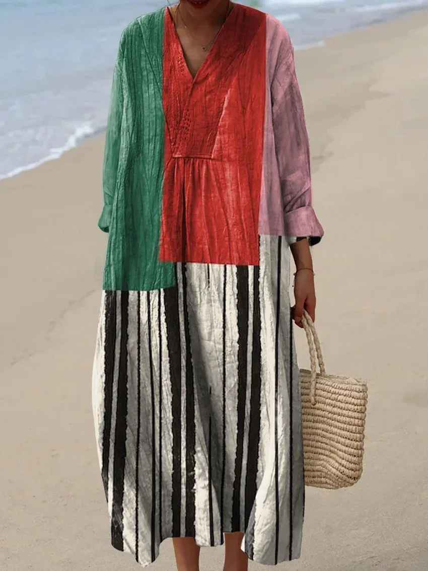 Robe imprimée brise d'été