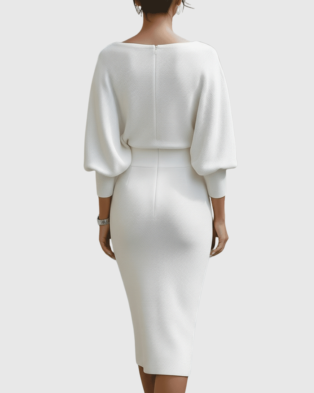 ISMERIA | Robe midi avec manches chauve-souris