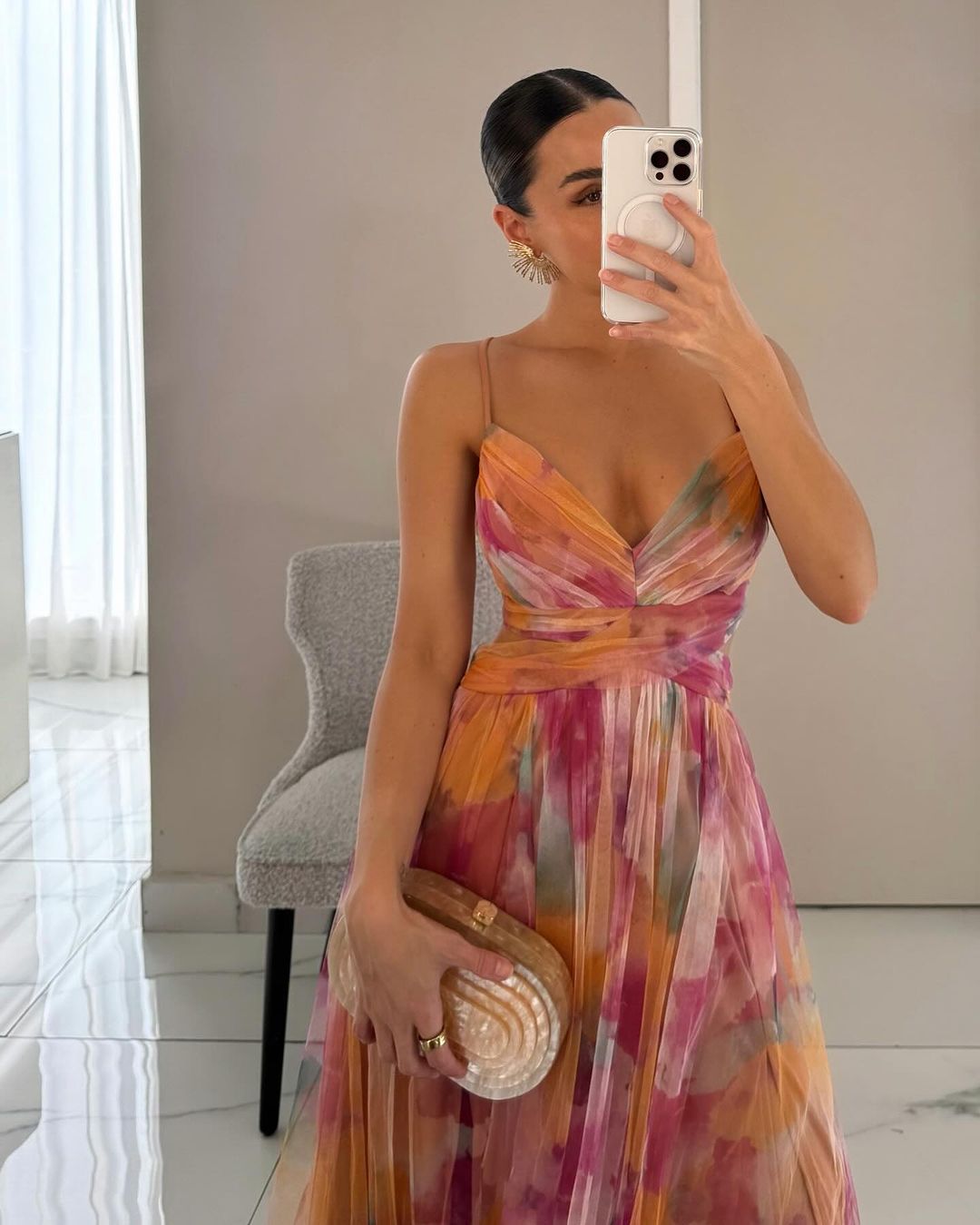 Giselle - robe longue avec imprimé floral