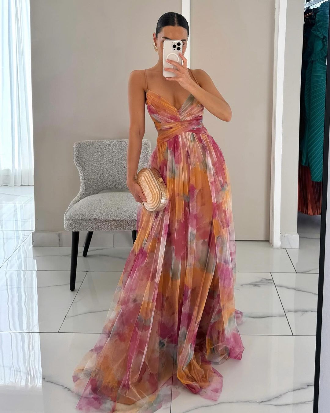 Nicole™ | Envoûtante Robe Maxi à Imprimé Floral