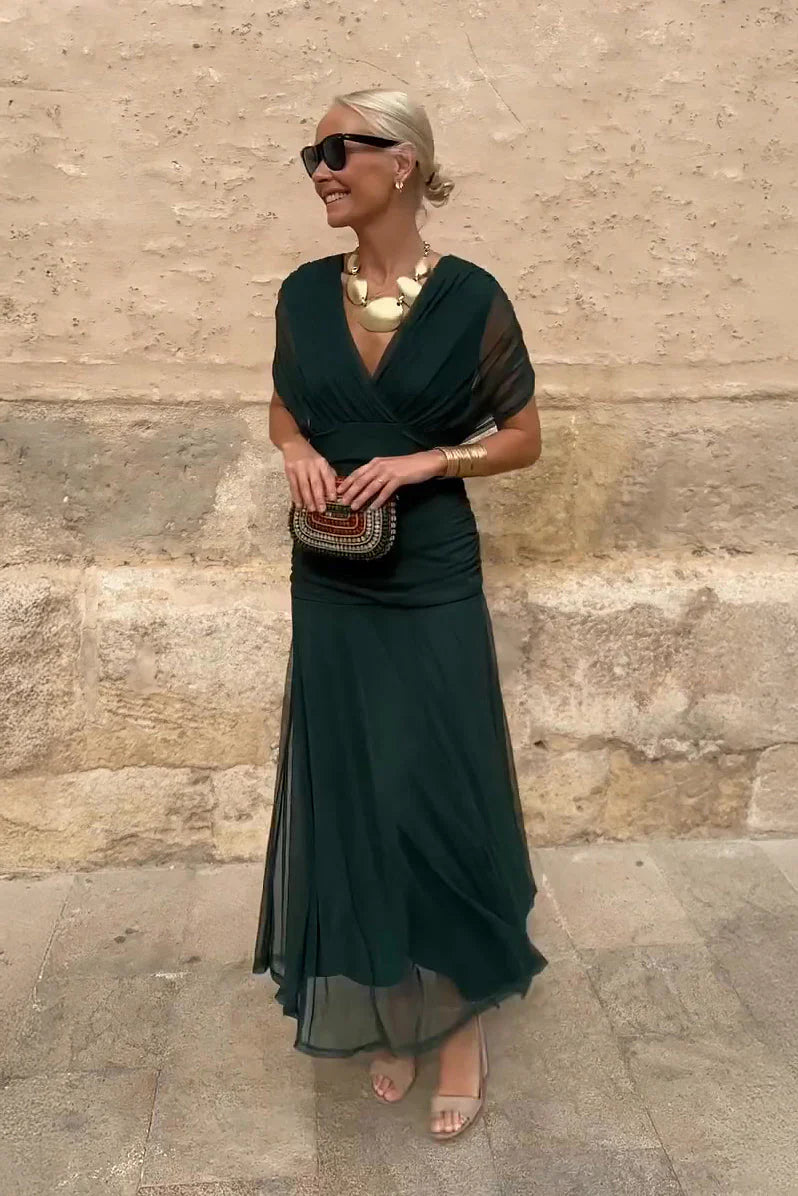 ISABELLA | Robe Maxi Élégante avec Taille Flatteuse et Classe Intemporelle