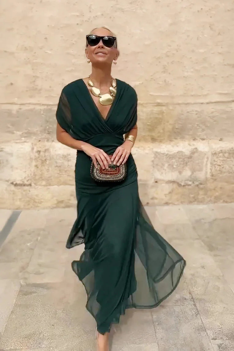 ISABELLA | Robe Maxi Élégante avec Taille Flatteuse et Classe Intemporelle
