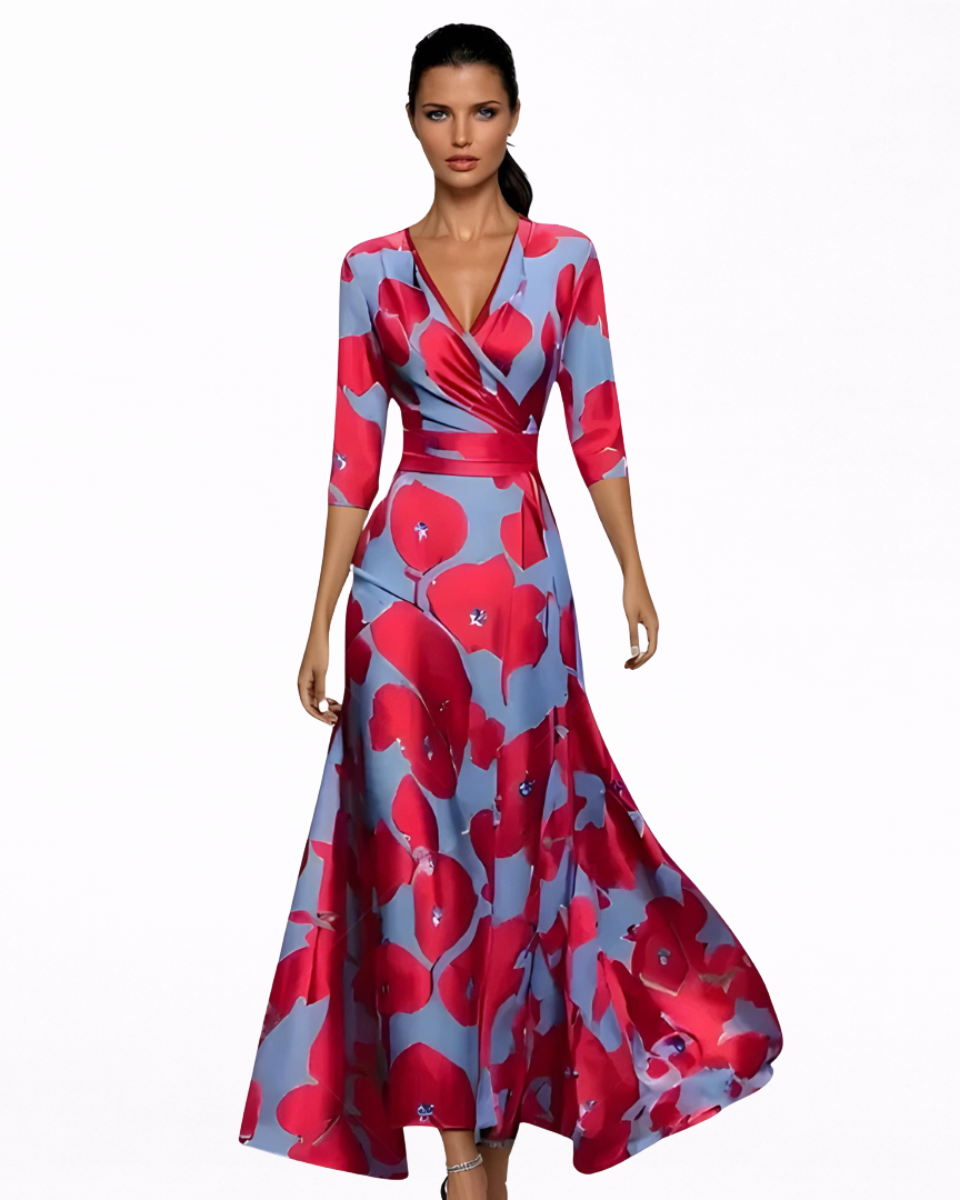 Georgina | Robe longue florale élégante