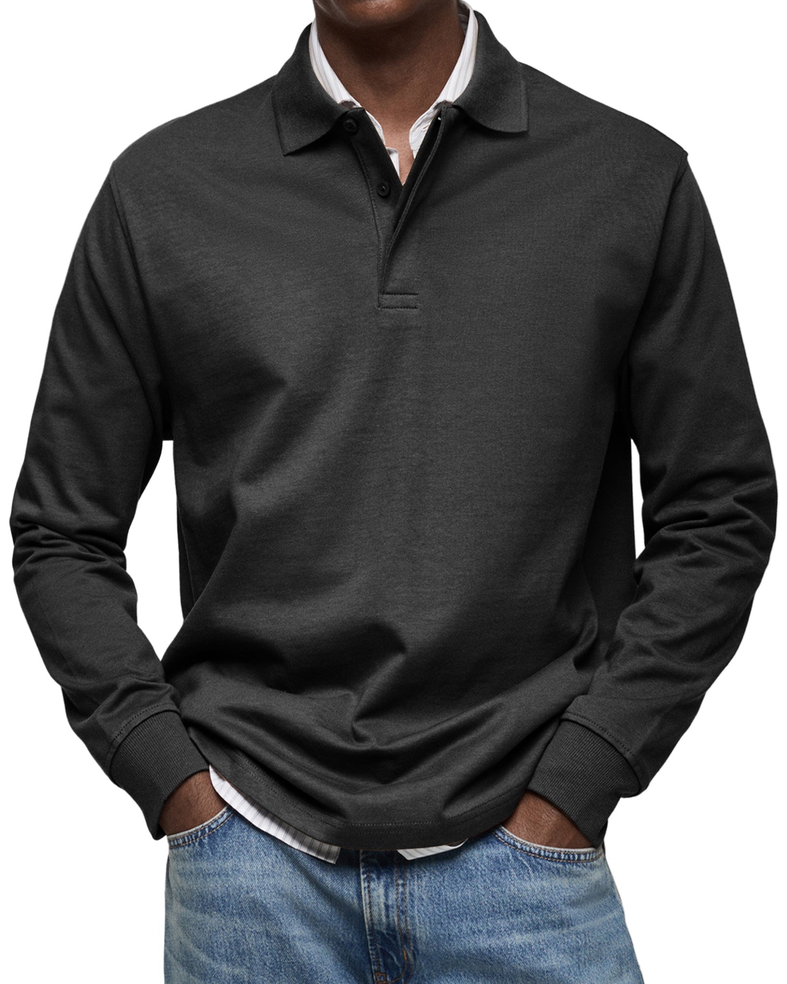Theo™ | Polo de luxe à manches longues