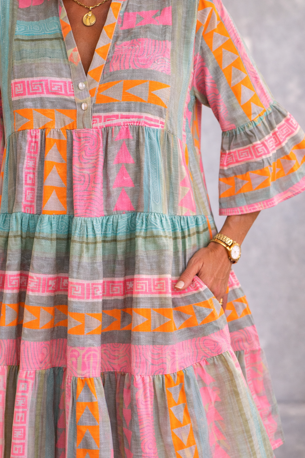 NOVA | Robe Midi Vibrante Confort Aéré Style Week-end