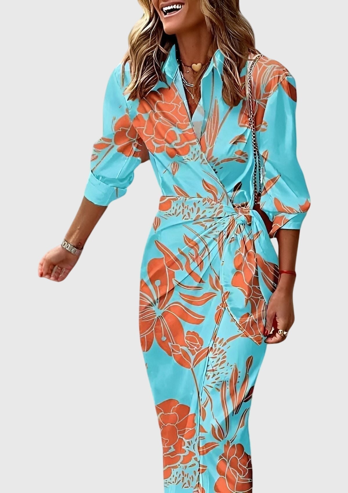 EVERLY | Robe élégante avec imprimé
