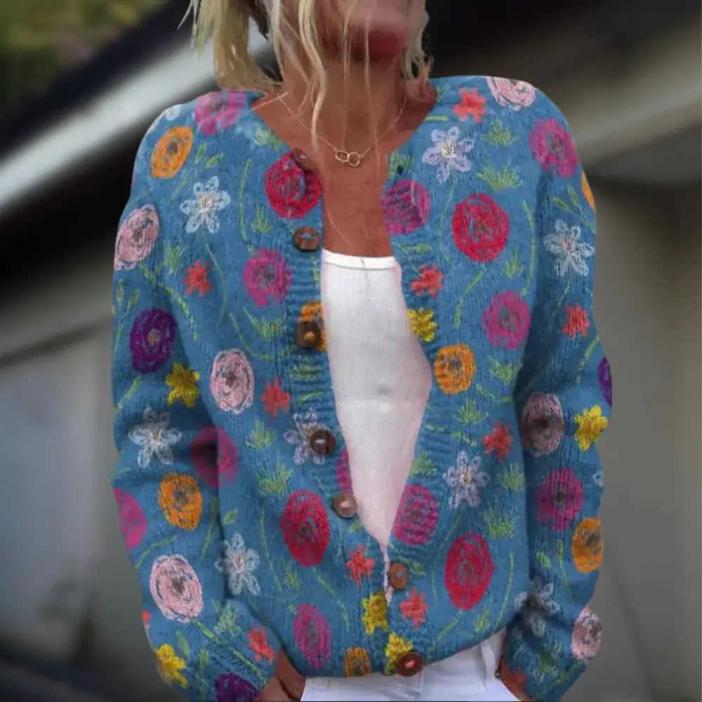 Beatrice™ | Gilet en maille à imprimé