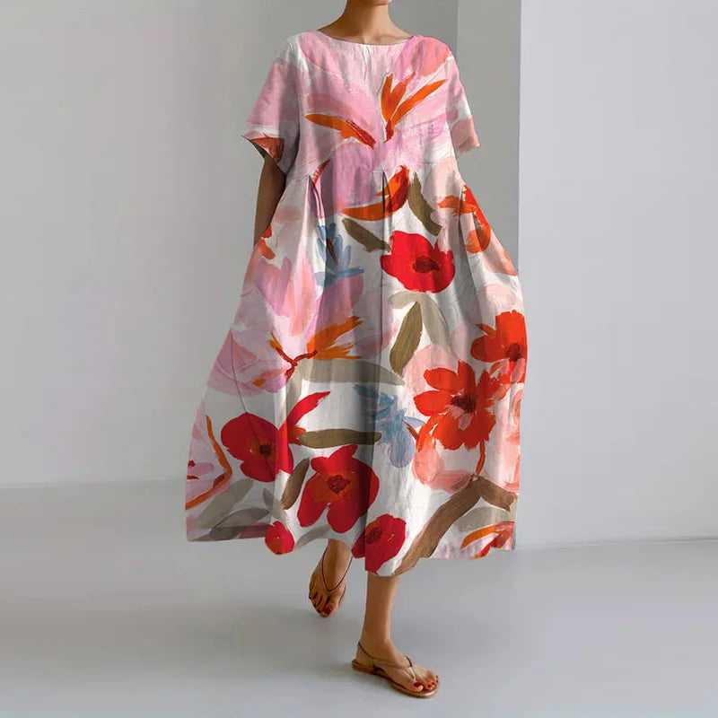 VALENTINA | Robe Florale d'Été avec Coupe Flatteuse et Liberté de Mouvement.