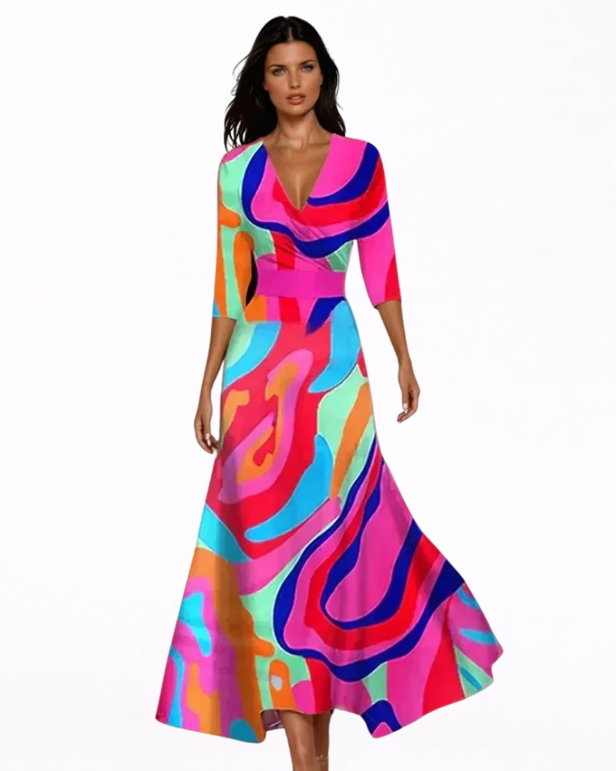 Georgina | Robe longue florale élégante