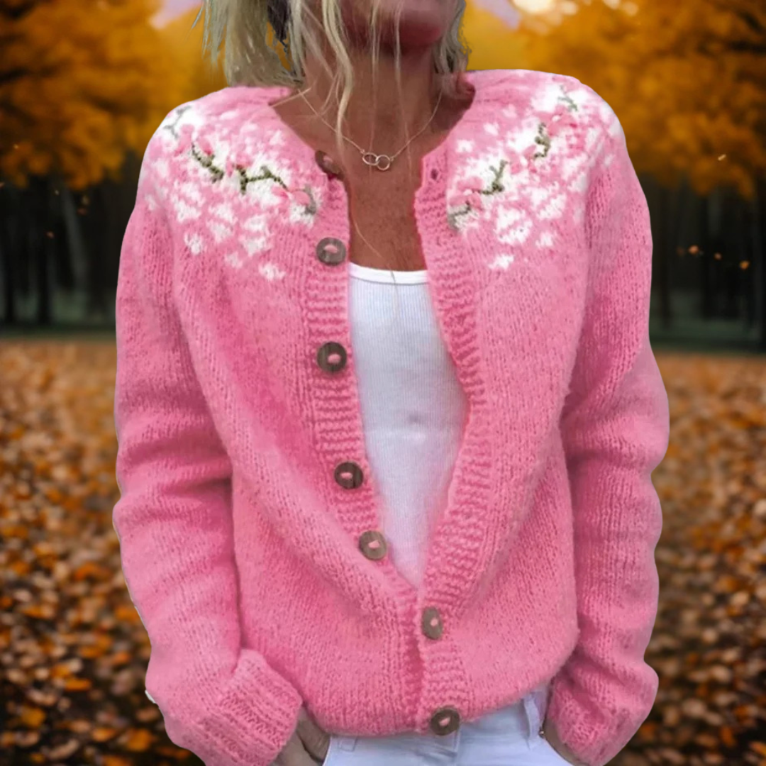 Samira™ | Gilet en maille à imprimé