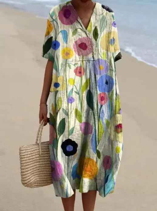 Robe imprimée brise d'été