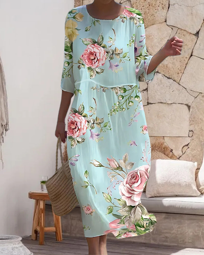 Annalisa | Robe Fleurie Élégante et Confortable pour les Jours Ensoleillés