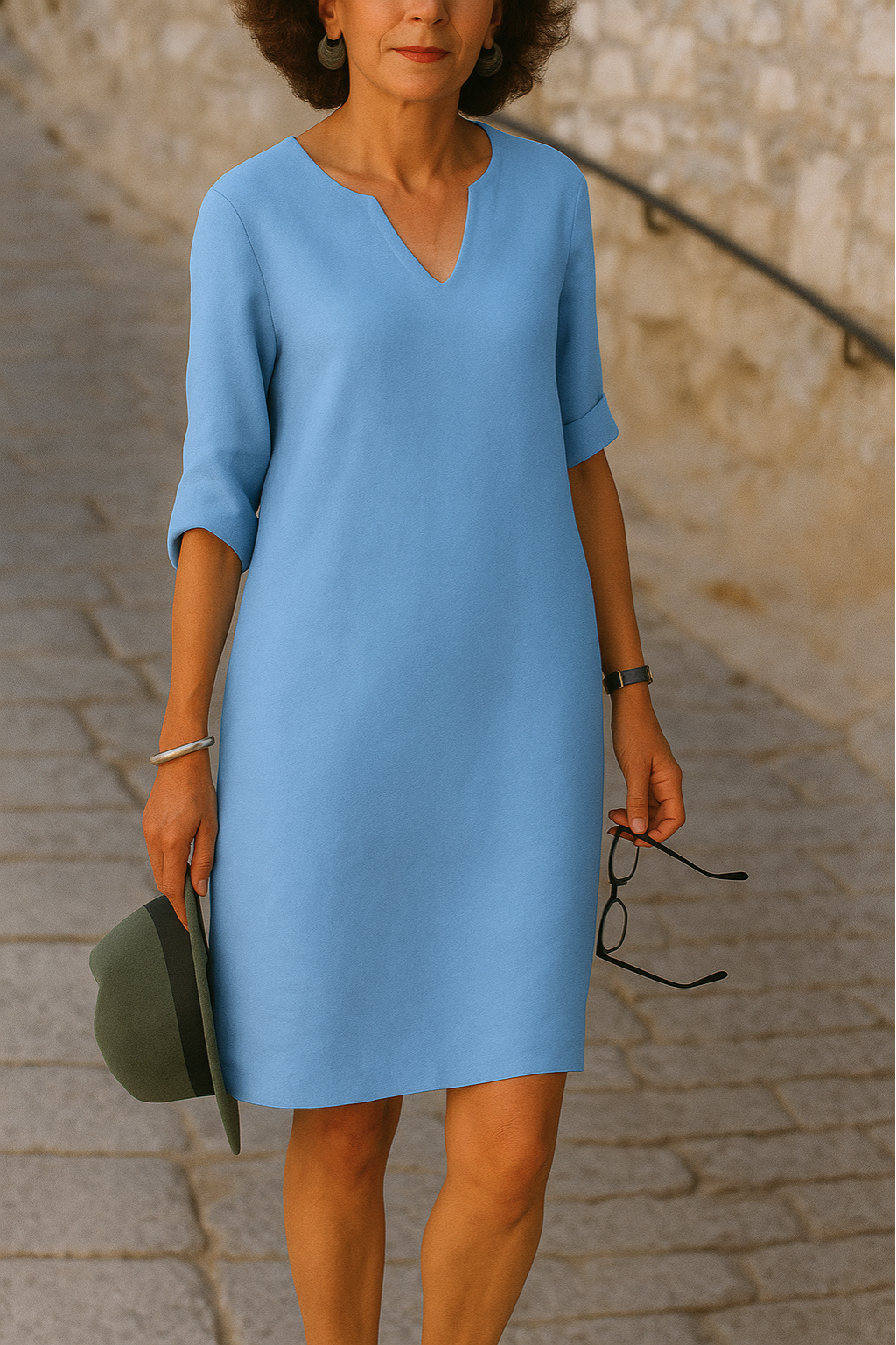 OLIVIE - ROBE EN LIN ÉLÉGANTE