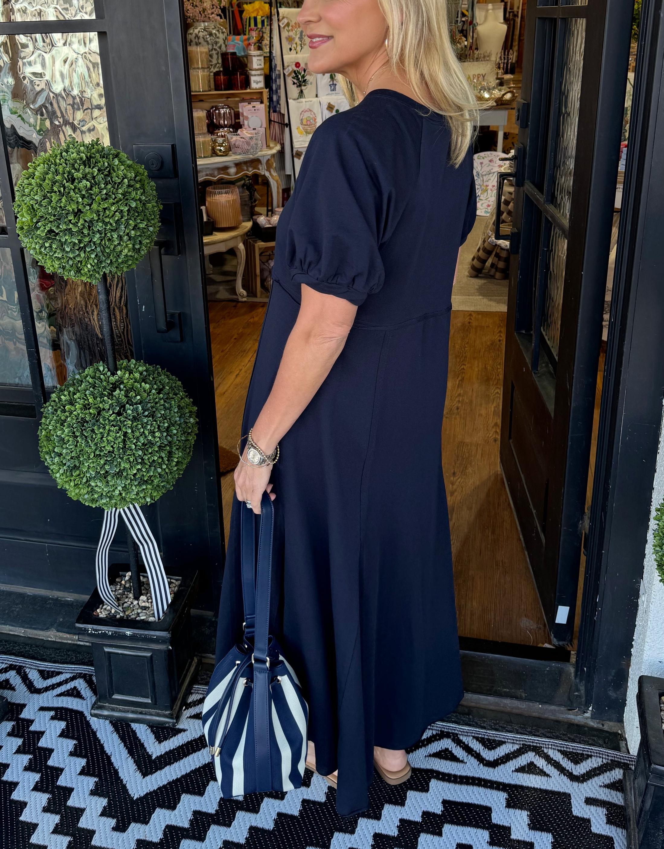ODETTE | Robe Maxi à Manches Bouffantes pour une Grâce et un Confort Flatteurs