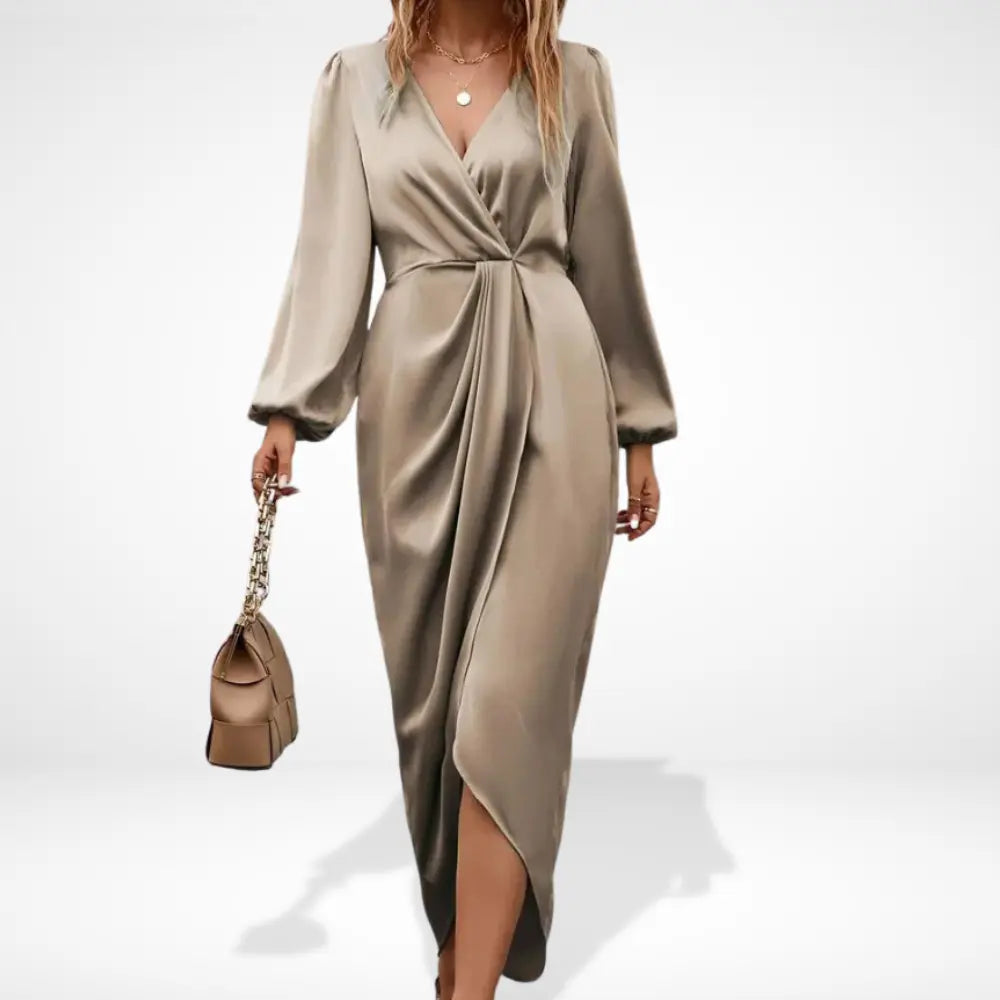 Martina | Robe de soirée midi avec drapé central