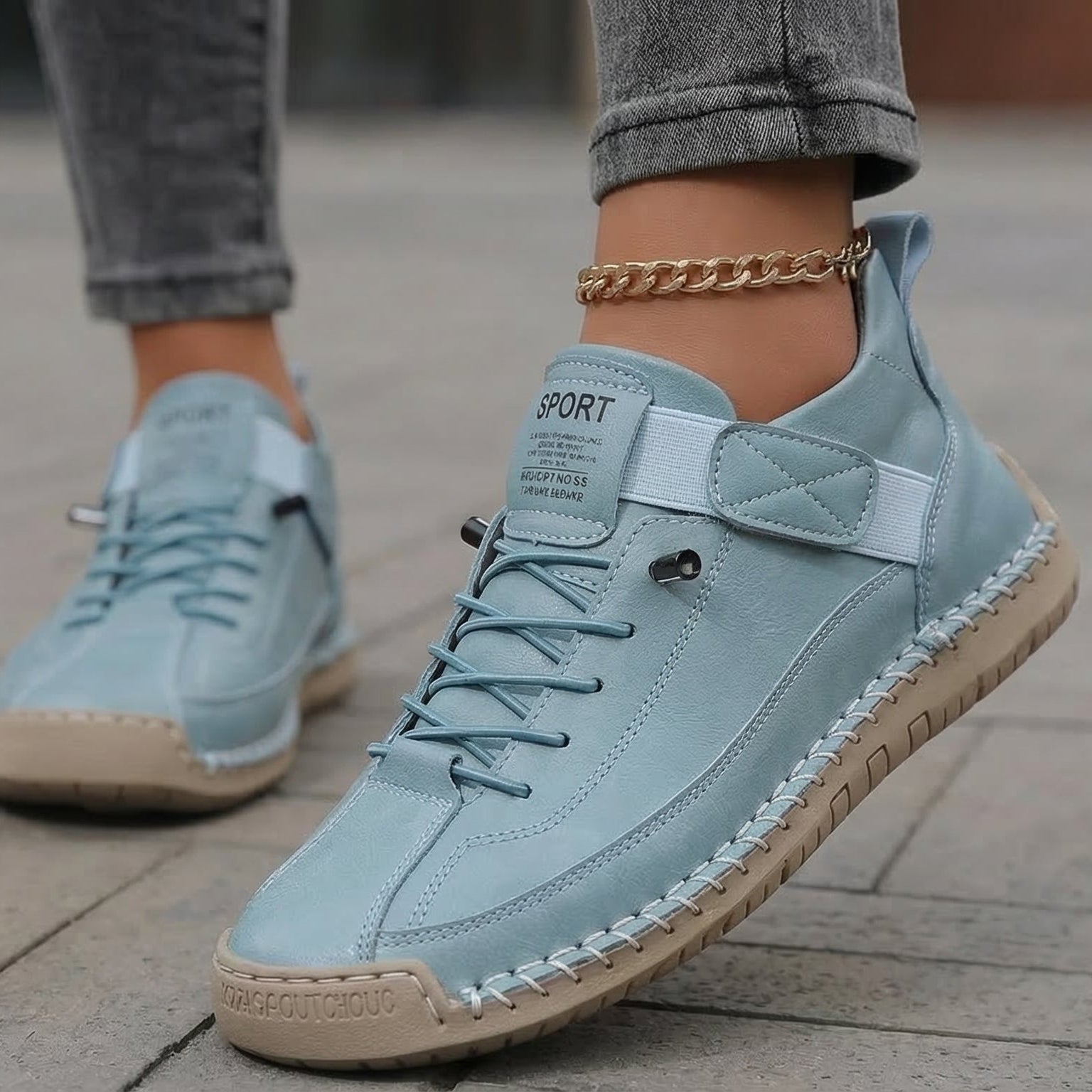 Gisela - Chaussures confortables effet peau
