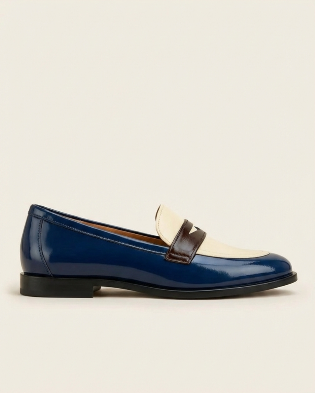 Amalia - Mocassins élégants avec un design bicolore