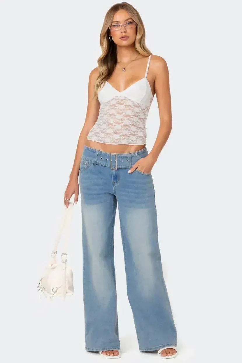 Lara™ – Top Transparent en Dentelle