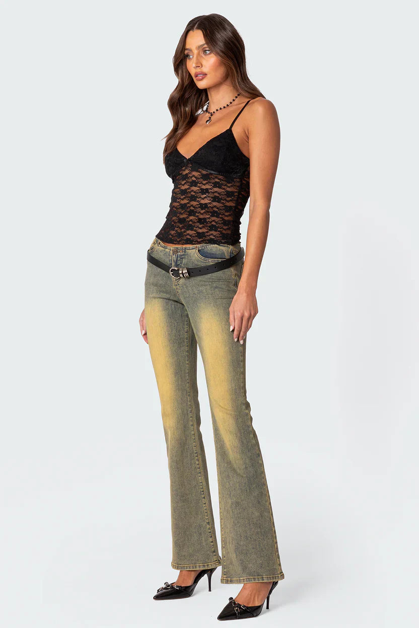 Lara™ – Top Transparent en Dentelle