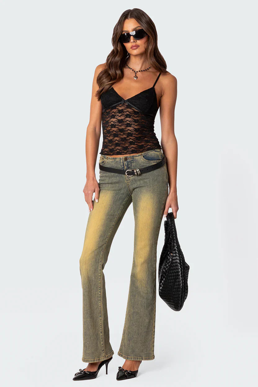 Lara™ – Top Transparent en Dentelle