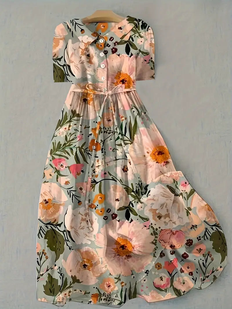 Aurélie | Robe florale d'été chaude