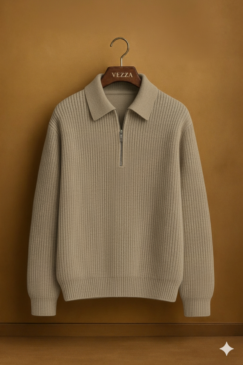 Simon™ | Pull en maille avec demi-zip