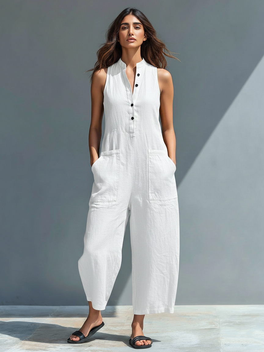 Claudia | Combinaison minimaliste en lin
