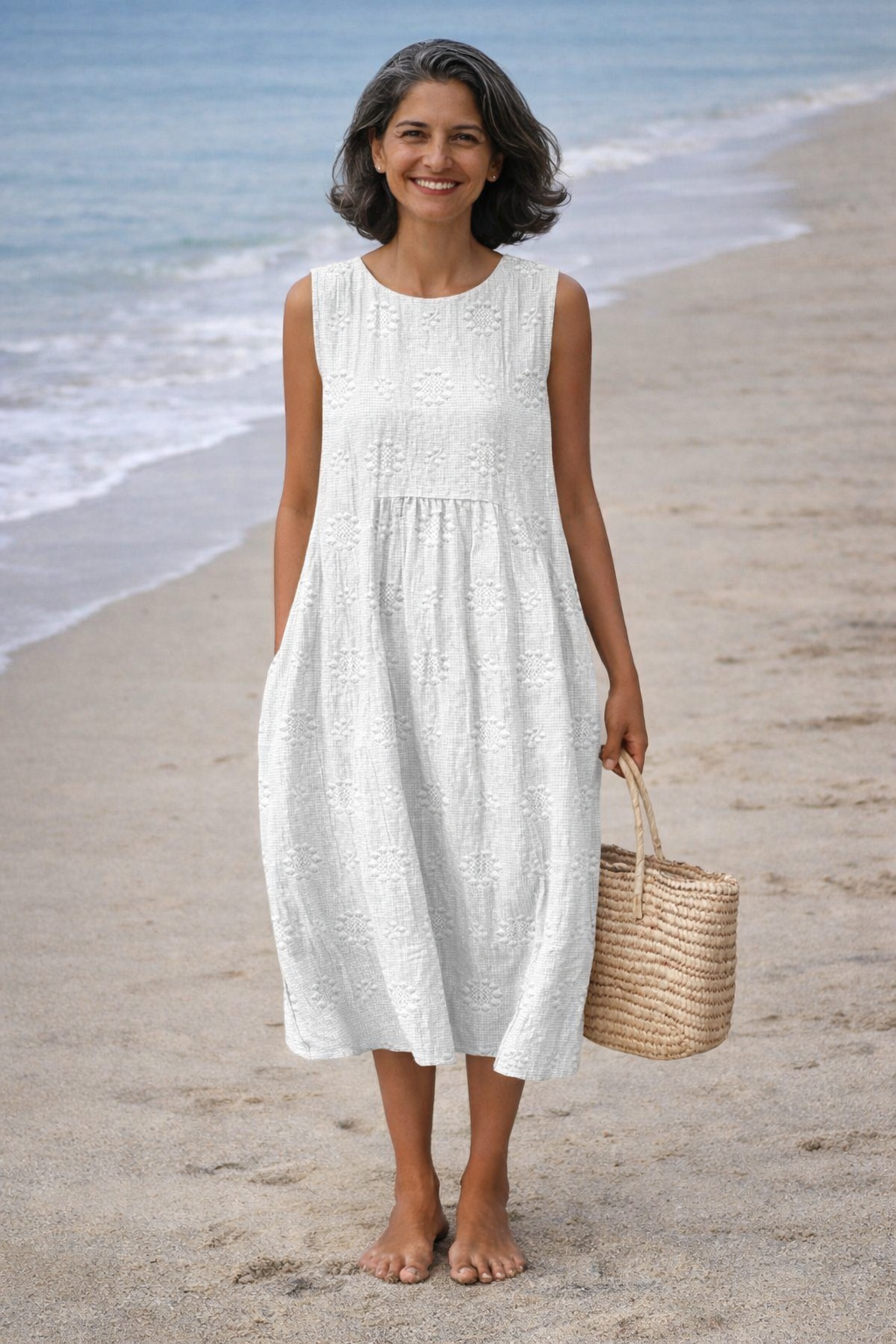 Sara | Robe midi imprimée
