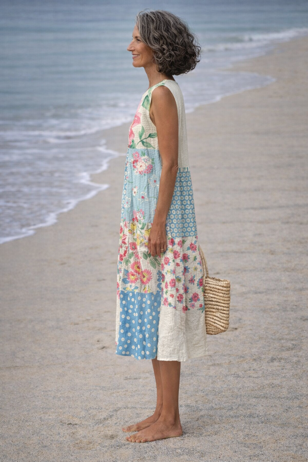 Valeria| Robe Midi en Patchwork
